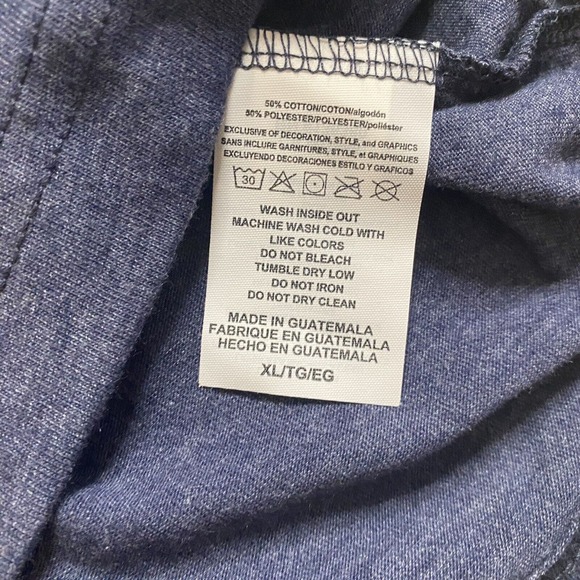 NHL Columbus Blue Jackets Logo Ringer Tee Men’s XL Blue Soft Hockey CBJ NWT - Picture 5 of 9